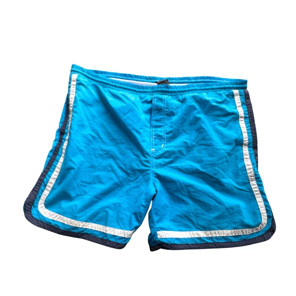 Statx Mens Turquoise Blue Nylon Mesh Lined Board Shorts Swim Trunks Large